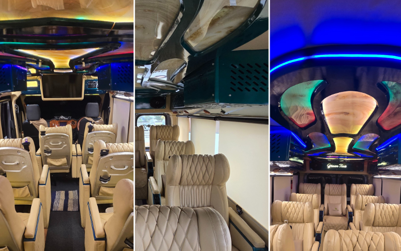 Luxury passenger van interior for group travel